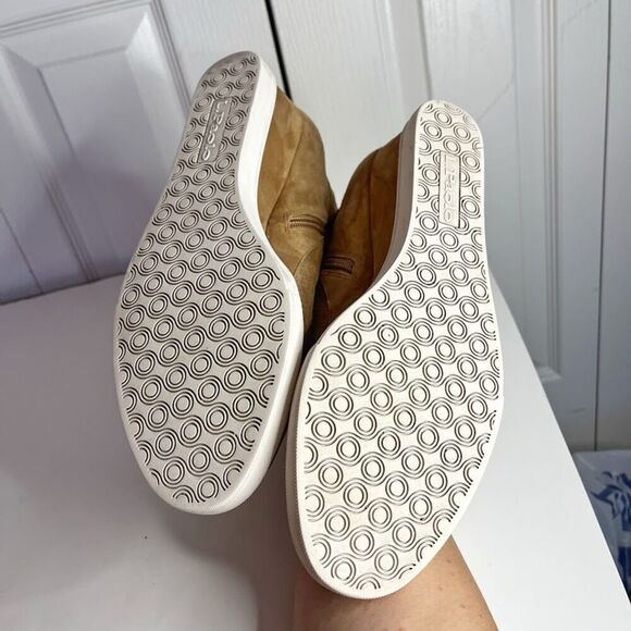 Linea Paolo Anna Leather Perf Elastic Suede Wedge Zip Slip On Sneaker Boots - Picture 12 of 13